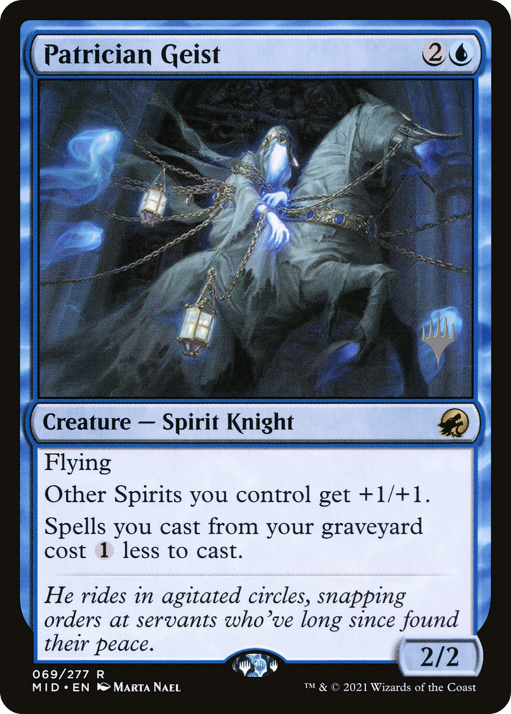 Patrician Geist (PMID-69P) - Innistrad: Midnight Hunt Promos Foil - Premium MTG Single from Wizards of the Coast - Just $0.09! Shop now at Game Crave Tournament Store