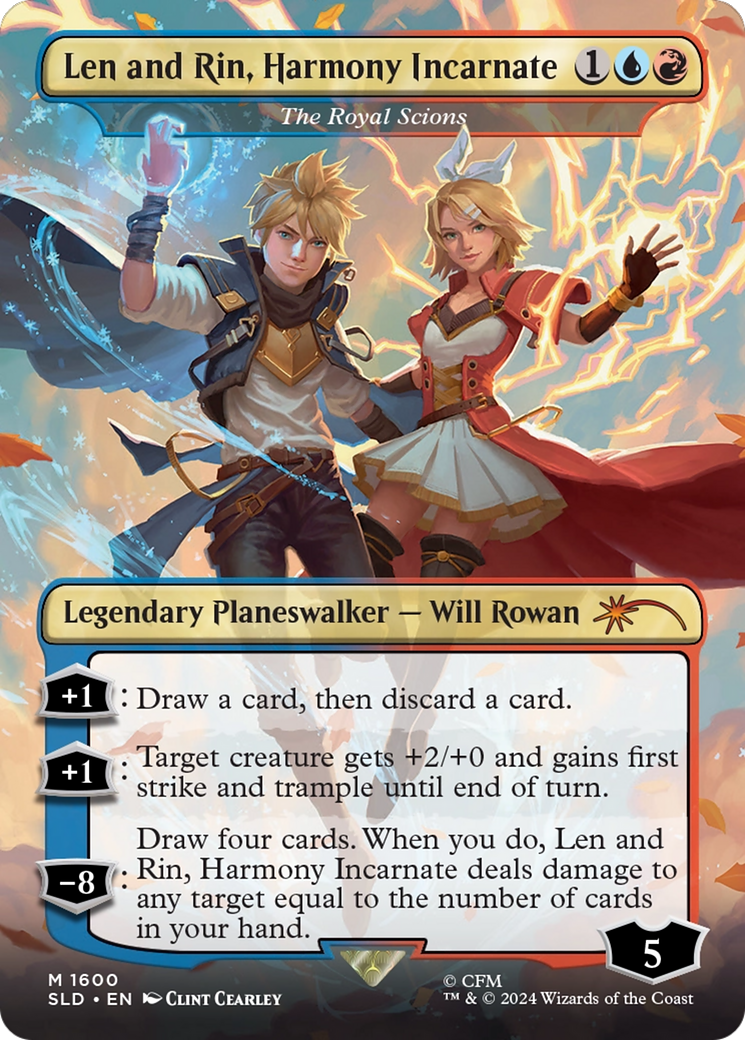 The Royal Scions (SLD-1600) - Secret Lair Drop / Len and Rin, Harmony Incarnate (Borderless) - Premium MTG Single from Wizards of the Coast - Just $1.86! Shop now at Game Crave Tournament Store