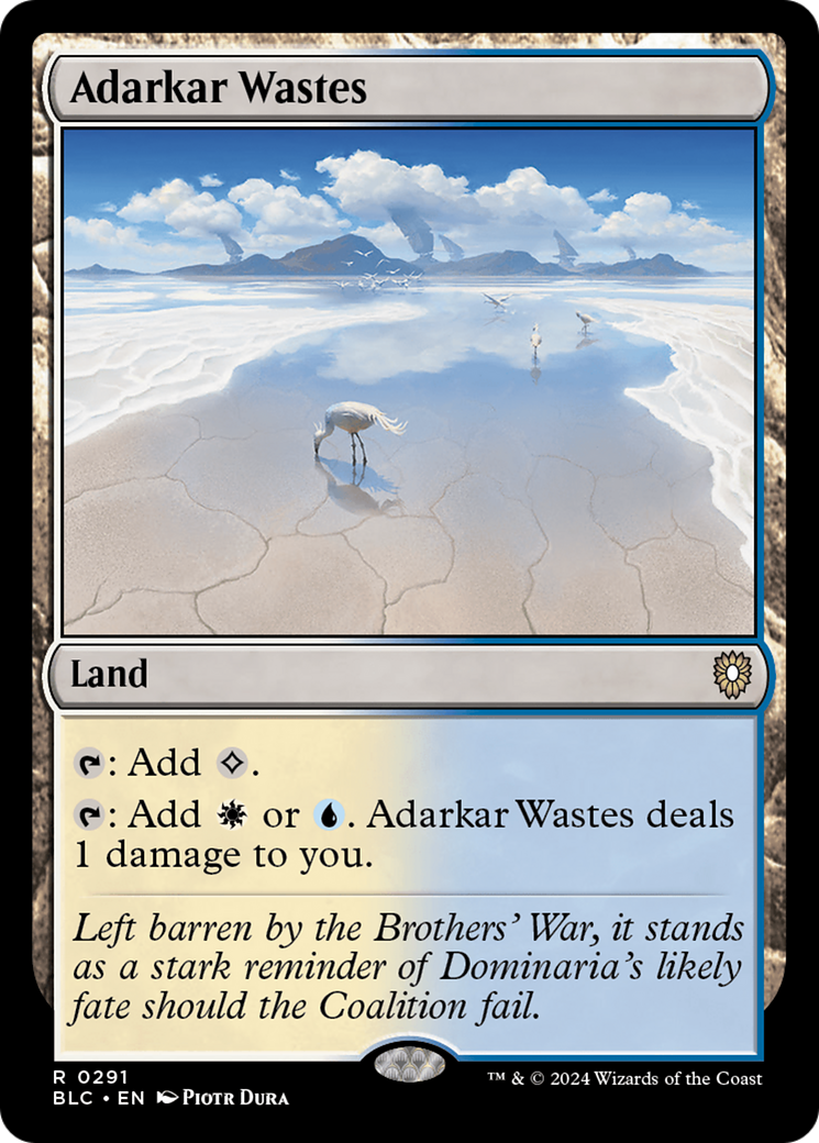 Adarkar Wastes (BLC-291) - Bloomburrow Commander - Premium MTG Single from Wizards of the Coast - Just $0.32! Shop now at Game Crave Tournament Store