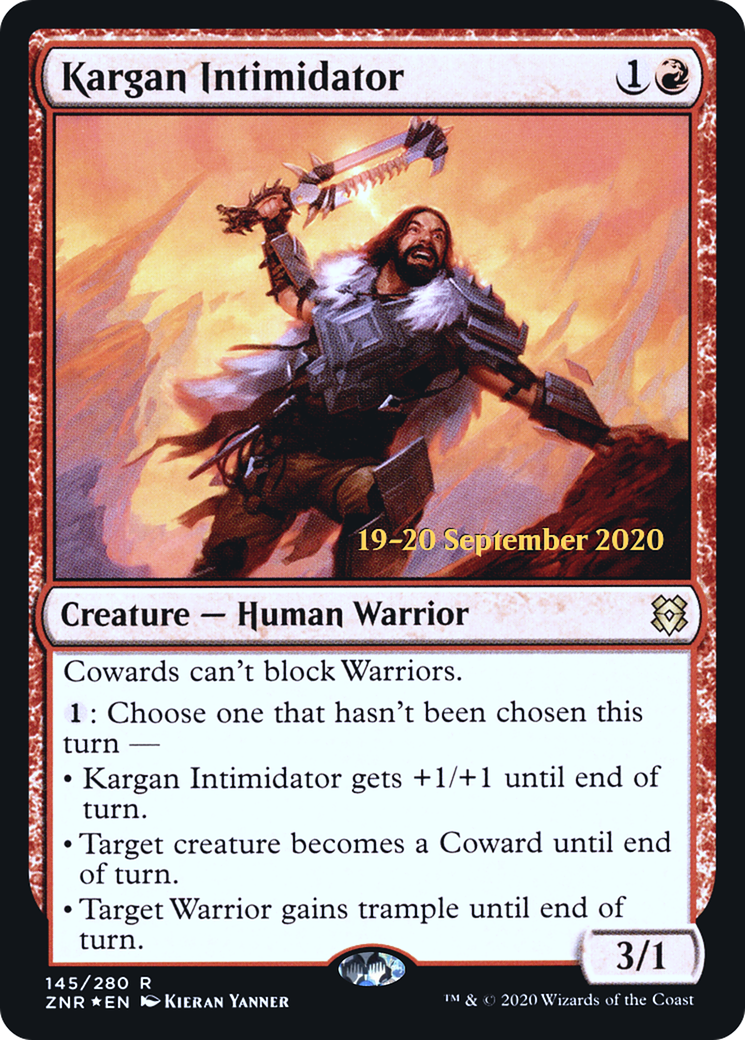 Kargan Intimidator (PZNR-145S) - Zendikar Rising Promos Foil