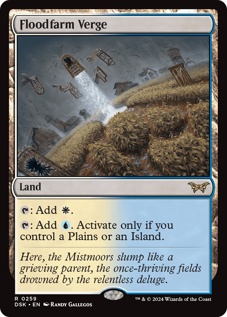 Floodfarm Verge (DSK-259) - Duskmourn: House of Horror Foil - Premium MTG Single from Wizards of the Coast - Just $7.06! Shop now at Game Crave Tournament Store