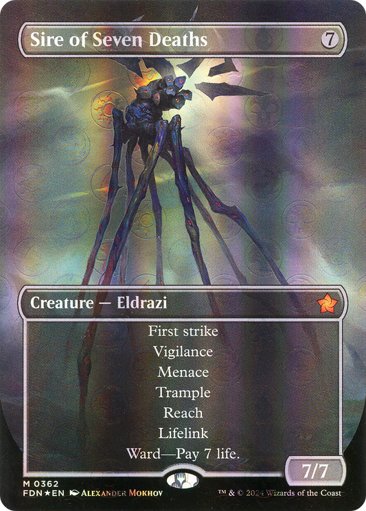 Sire of Seven Deaths (FDN-362) - Foundations (Borderless) Foil - Premium MTG Single from Wizards of the Coast - Just $138.28! Shop now at Game Crave Tournament Store