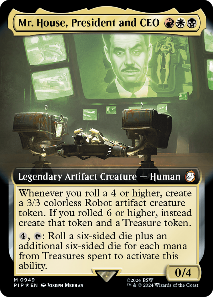 Mr. House, President and CEO (PIP-949) - Fallout: (Extended Art) - Premium MTG Single from Wizards of the Coast - Just $15.34! Shop now at Game Crave Tournament Store