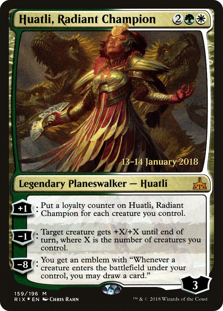 Huatli, Radiant Champion (PRIX-159S) - Rivals of Ixalan Promos Foil