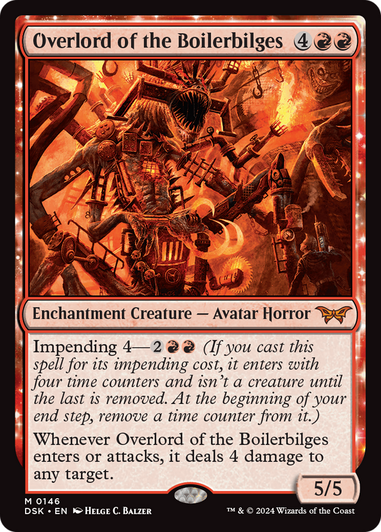 Overlord of the Boilerbilges (DSK-146) - Duskmourn: House of Horror: (nyxtouched) - Premium MTG Single from Wizards of the Coast - Just $2.02! Shop now at Game Crave Tournament Store