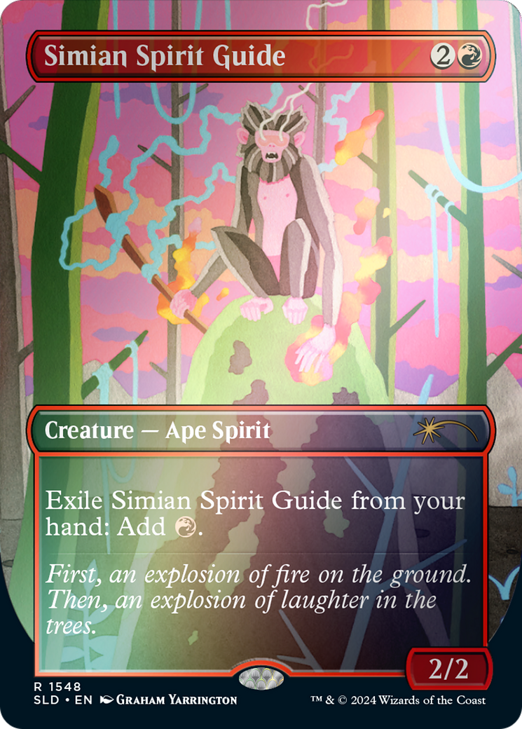 Simian Spirit Guide (SLD-1548★) - Secret Lair Drop (Borderless) Foil - Premium MTG Single from Wizards of the Coast - Just $36.28! Shop now at Game Crave Tournament Store