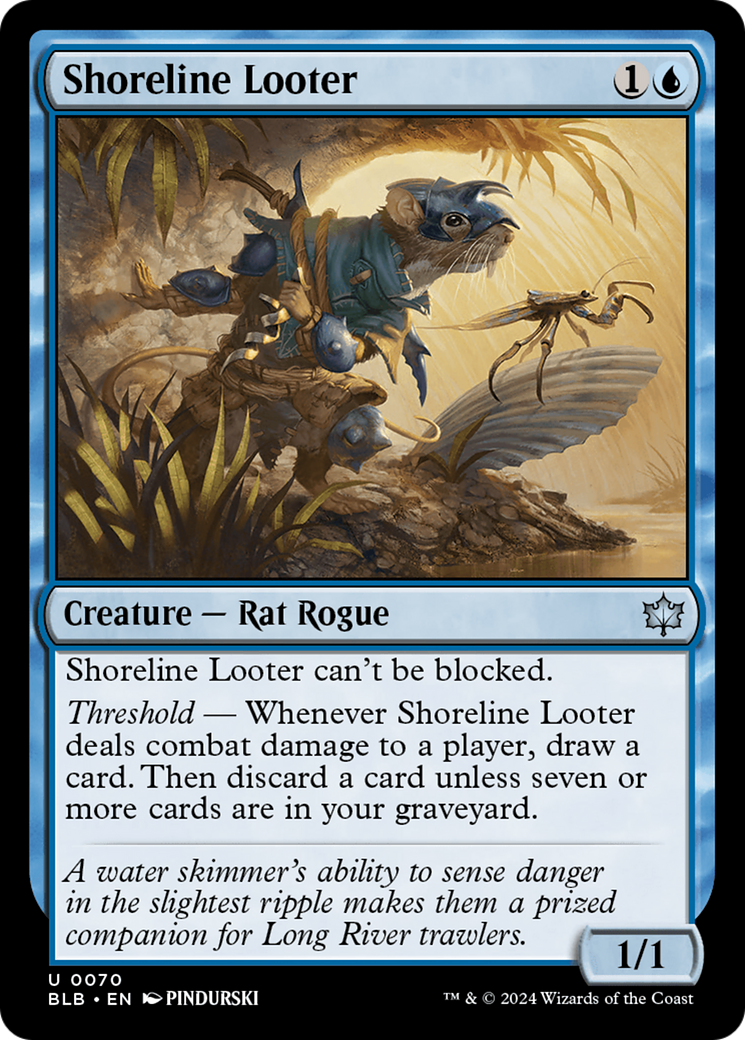Shoreline Looter (BLB-070) - Bloomburrow - Premium MTG Single from Wizards of the Coast - Just $0.25! Shop now at Game Crave Tournament Store
