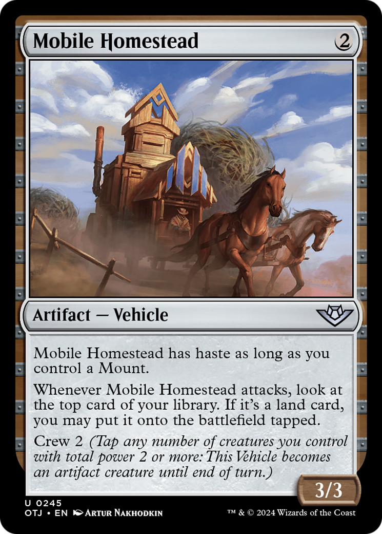 Mobile Homestead (OTJ-245) - Outlaws of Thunder Junction - Premium MTG Single from Wizards of the Coast - Just $0.25! Shop now at Game Crave Tournament Store