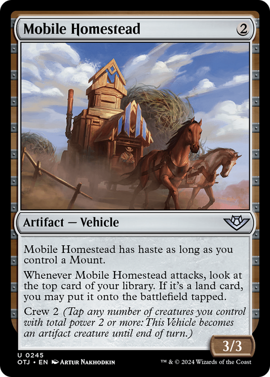 Mobile Homestead (OTJ-245) - Outlaws of Thunder Junction Foil - Premium MTG Single from Wizards of the Coast - Just $0.25! Shop now at Game Crave Tournament Store