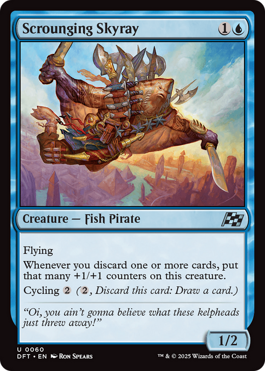 Scrounging Skyray (DFT-060) - Aetherdrift Foil - Premium MTG Single from Wizards of the Coast - Just $0.09! Shop now at Game Crave Tournament Store