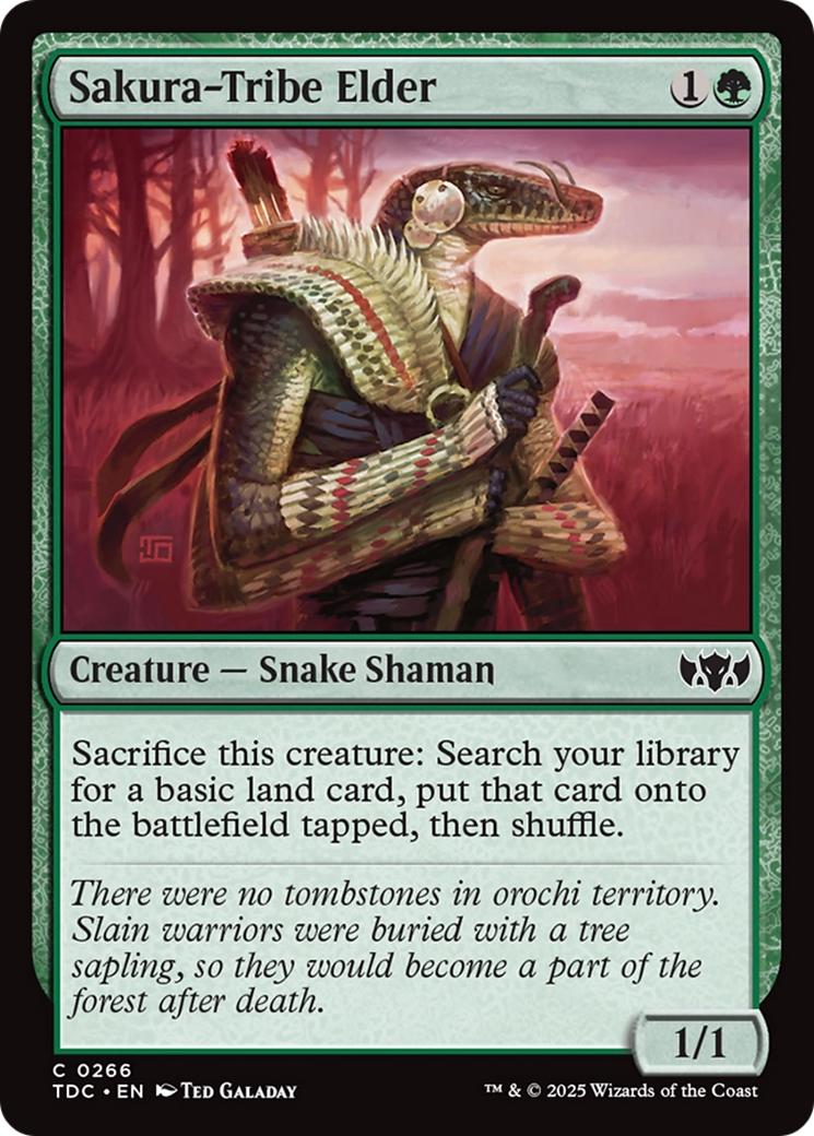 Sakura-Tribe Elder (TDC-266) - Tarkir: Dragonstorm Commander - Premium MTG Single from Wizards of the Coast - Just $0.08! Shop now at Game Crave Tournament Store