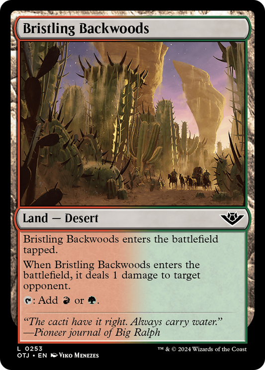 Bristling Backwoods (OTJ-253) - Outlaws of Thunder Junction Foil - Premium MTG Single from Wizards of the Coast - Just $0.78! Shop now at Game Crave Tournament Store