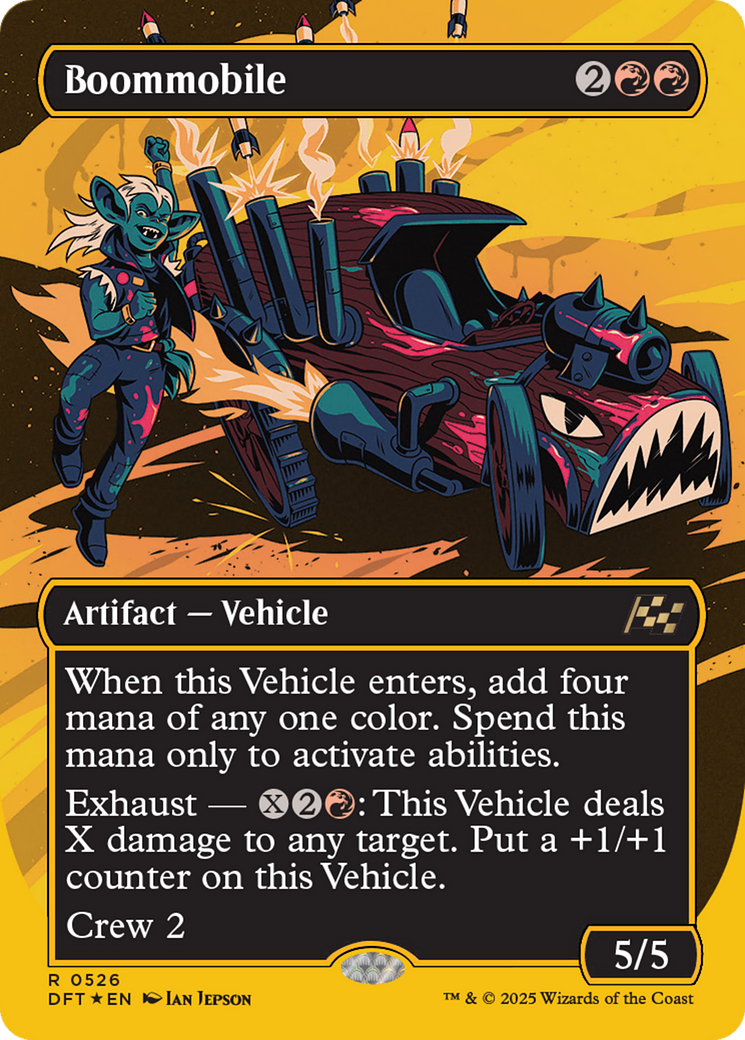 Boommobile (Borderless) (First-Place Foil) (DFT-526) - Aetherdrift - Premium MTG Single from Wizards of the Coast - Just $0.93! Shop now at Game Crave Tournament Store