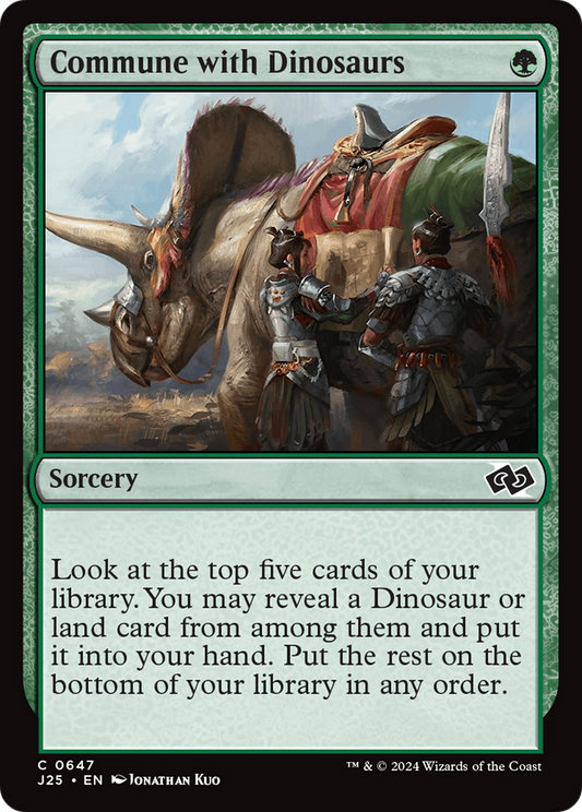 Commune with Dinosaurs (J25-647) - Foundations Jumpstart - Premium MTG Single from Wizards of the Coast - Just $0.25! Shop now at Game Crave Tournament Store