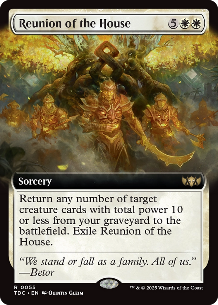 Reunion of the House (TDC-055) - Tarkir: Dragonstorm Commander: (Extended Art) - Premium MTG Single from Wizards of the Coast - Just $0.10! Shop now at Game Crave Tournament Store