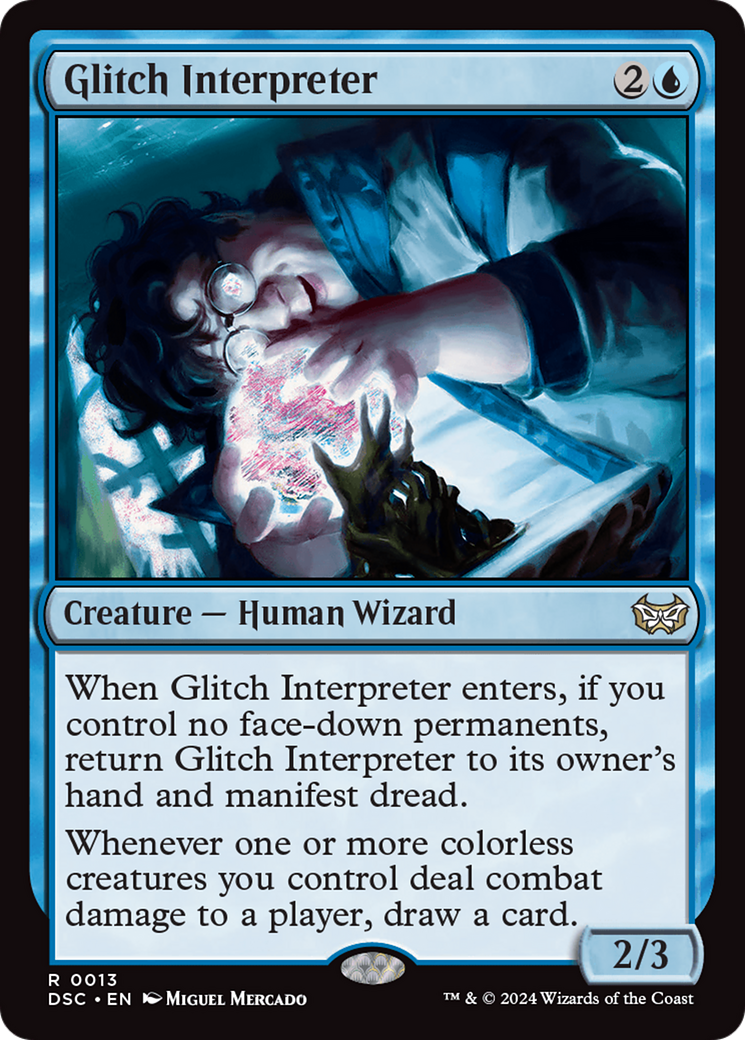 Glitch Interpreter (DSC-013) - Duskmourn: House of Horror Commander - Premium MTG Single from Wizards of the Coast - Just $0.25! Shop now at Game Crave Tournament Store