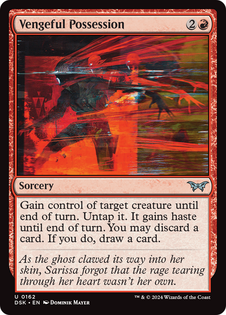 Vengeful Possession (DSK-162) - Duskmourn: House of Horror Foil - Premium MTG Single from Wizards of the Coast - Just $0.25! Shop now at Game Crave Tournament Store