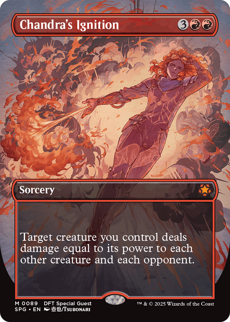 Chandra's Ignition (Borderless) (SPG-089) - Aetherdrift - Premium MTG Single from Wizards of the Coast - Just $2.60! Shop now at Game Crave Tournament Store