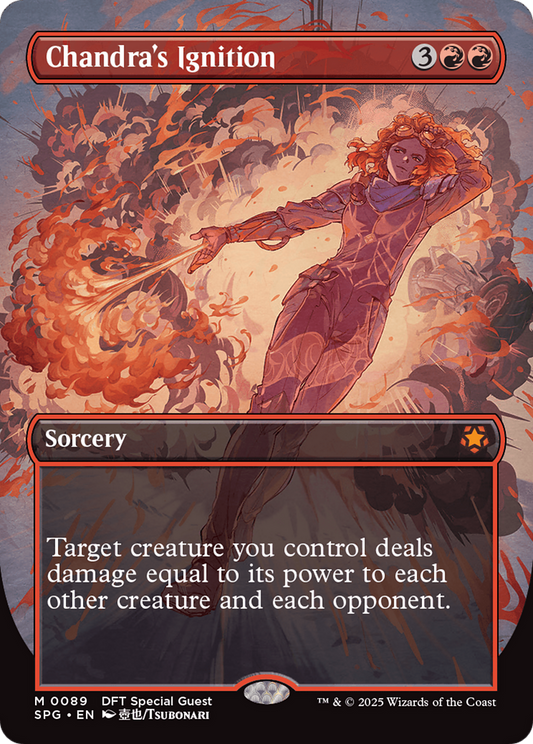 Chandra's Ignition (Borderless) (SPG-089) - Aetherdrift - Premium MTG Single from Wizards of the Coast - Just $2.60! Shop now at Game Crave Tournament Store