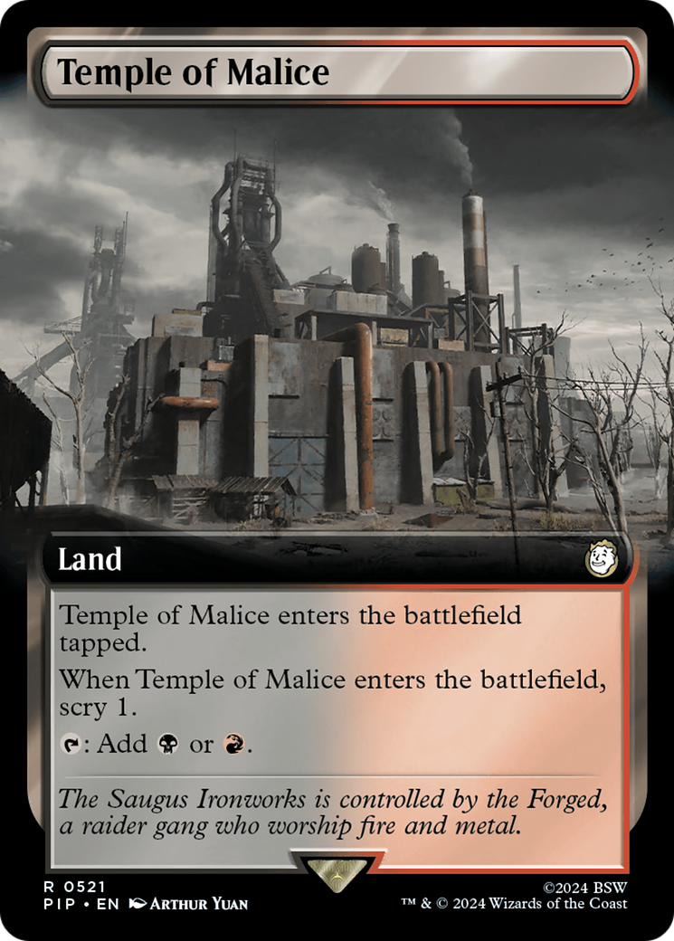 Temple of Malice (PIP-521) - Fallout: (Extended Art) Foil - Premium MTG Single from Wizards of the Coast - Just $0.40! Shop now at Game Crave Tournament Store