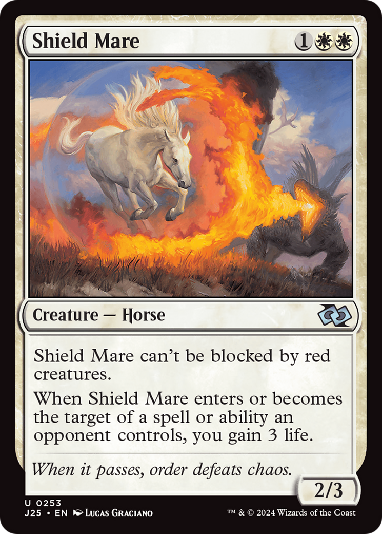 Shield Mare (J25-253) - Foundations Jumpstart - Premium MTG Single from Wizards of the Coast - Just $0.25! Shop now at Game Crave Tournament Store