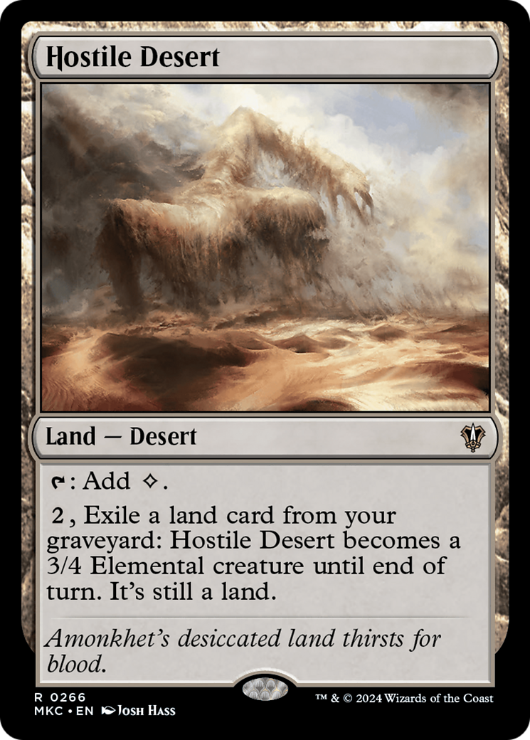 Hostile Desert (MKC-266) - Murders at Karlov Manor Commander - Premium MTG Single from Wizards of the Coast - Just $0.25! Shop now at Game Crave Tournament Store