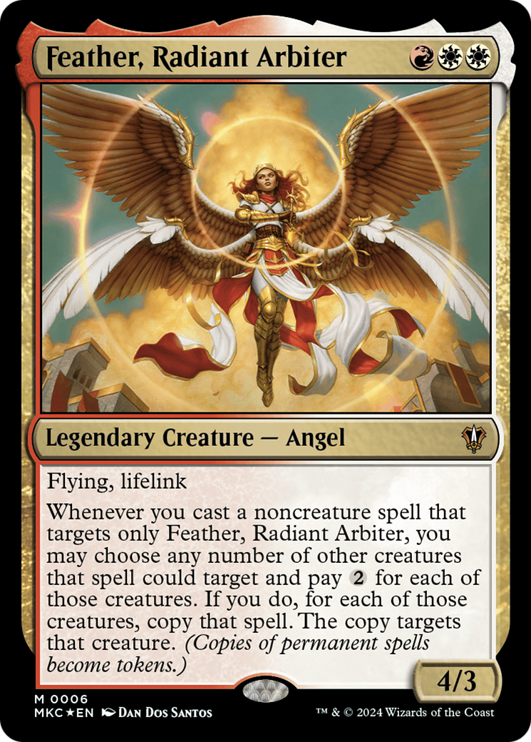 Feather, Radiant Arbiter (MKC-006) - Murders at Karlov Manor Commander Foil - Premium MTG Single from Wizards of the Coast - Just $0.25! Shop now at Game Crave Tournament Store