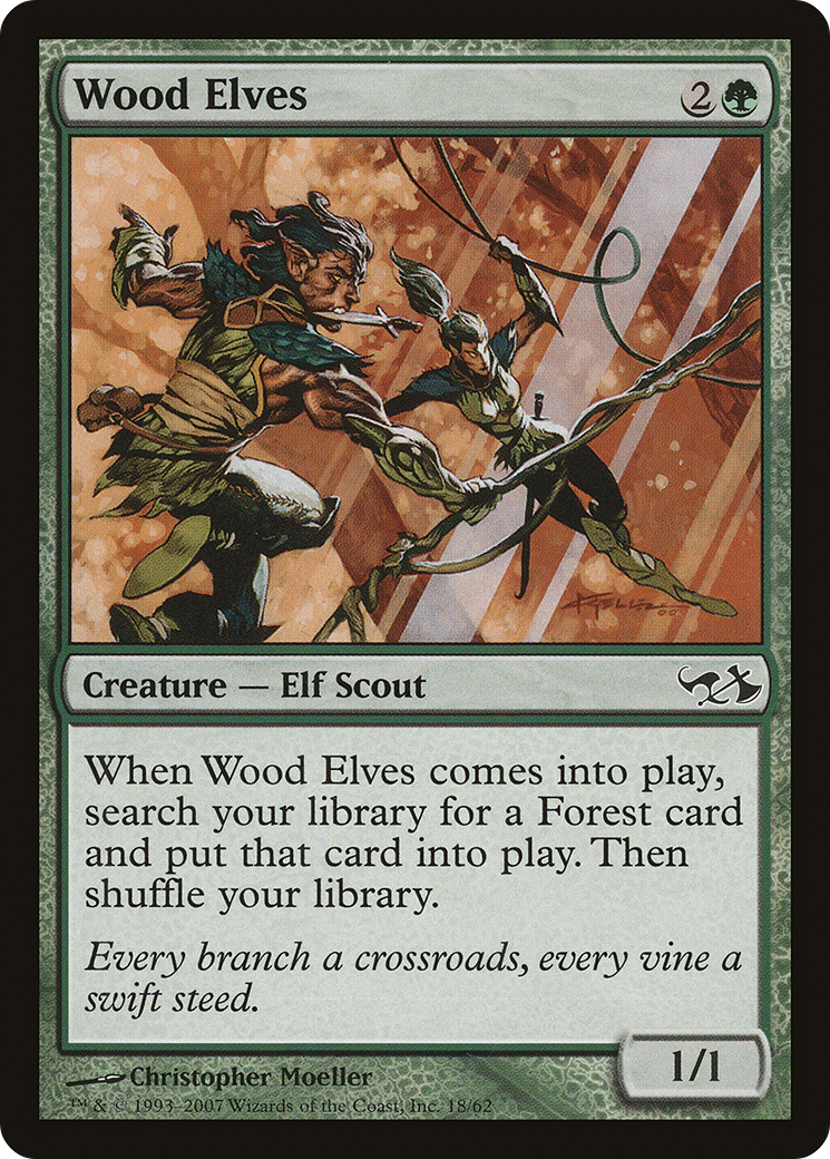Wood Elves (EVG-018) - Duel Decks: Elves vs. Goblins Foil