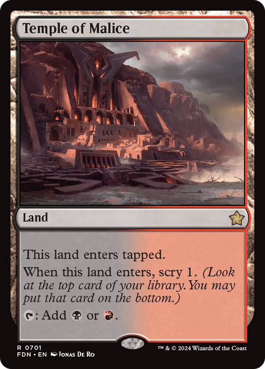 Temple of Malice (FDN-701) - Foundations - Premium MTG Single from Wizards of the Coast - Just $0.25! Shop now at Game Crave Tournament Store