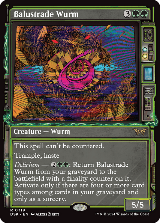 Balustrade Wurm (DSK-319) - Duskmourn: House of Horror: (Showcase) - Premium MTG Single from Wizards of the Coast - Just $0.25! Shop now at Game Crave Tournament Store