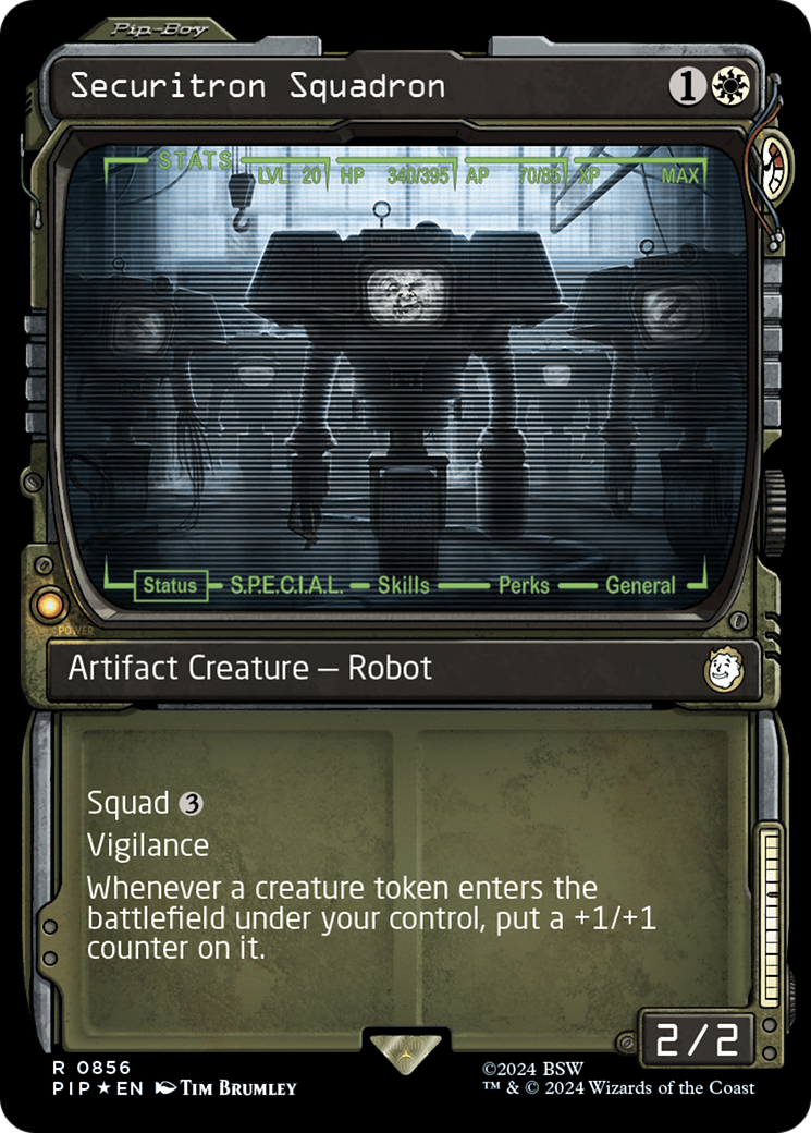 Securitron Squadron (PIP-856) - Fallout: (Showcase) Foil - Premium MTG Single from Wizards of the Coast - Just $12.57! Shop now at Game Crave Tournament Store