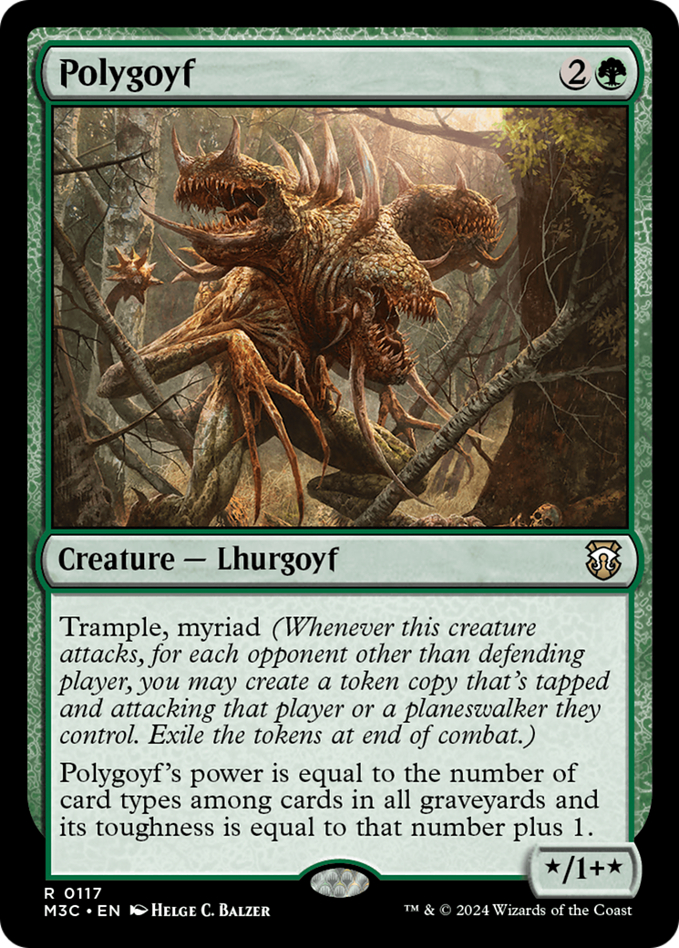 Polygoyf (M3C-117) - Modern Horizons 3 Commander - Premium MTG Single from Wizards of the Coast - Just $0.25! Shop now at Game Crave Tournament Store