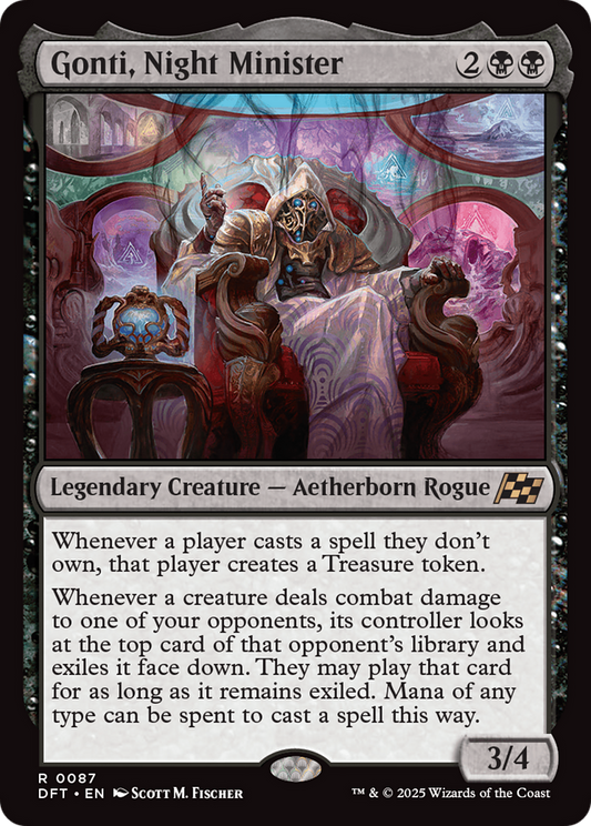 Gonti, Night Minister (DFT-087) - Aetherdrift Foil - Premium MTG Single from Wizards of the Coast - Just $0.14! Shop now at Game Crave Tournament Store