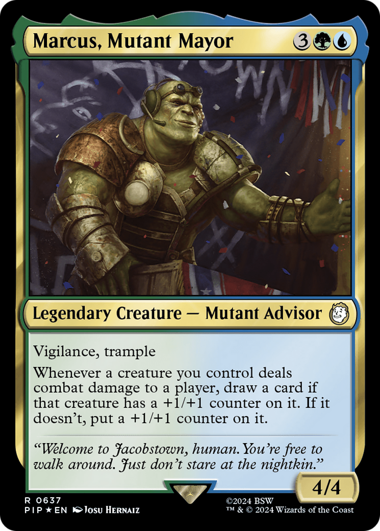 Marcus, Mutant Mayor (PIP-637) - Fallout Foil - Premium MTG Single from Wizards of the Coast - Just $1.46! Shop now at Game Crave Tournament Store