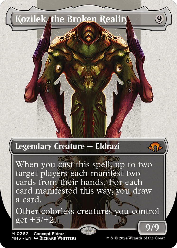 Kozilek, the Broken Reality (MH3-382) - Modern Horizons 3 (Borderless) - Premium MTG Single from Wizards of the Coast - Just $10.46! Shop now at Game Crave Tournament Store