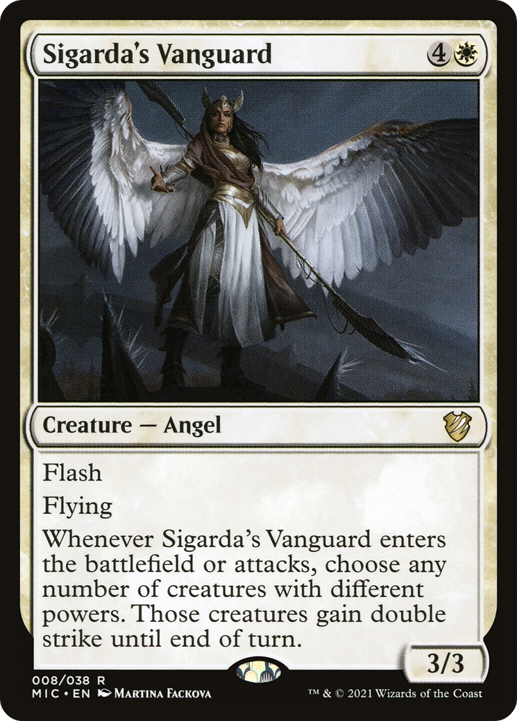 Sigarda's Vanguard (MIC-008) - Midnight Hunt Commander - Premium MTG Single from Wizards of the Coast - Just $0.66! Shop now at Game Crave Tournament Store