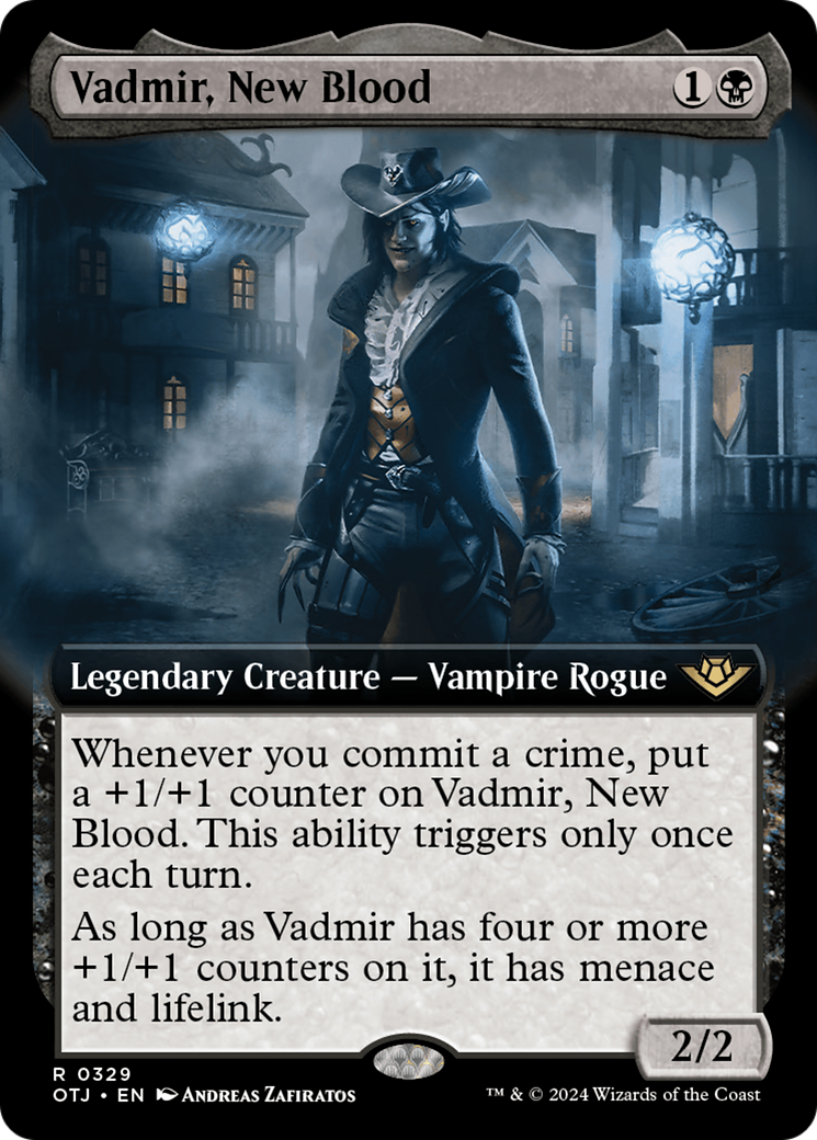 Vadmir, New Blood (OTJ-329) - Outlaws of Thunder Junction: (Extended Art) - Premium MTG Single from Wizards of the Coast - Just $0.30! Shop now at Game Crave Tournament Store