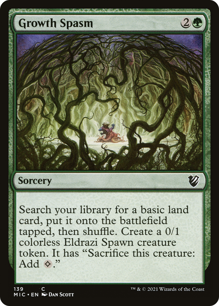 Growth Spasm (MIC-139) - Midnight Hunt Commander - Premium MTG Single from Wizards of the Coast - Just $0.45! Shop now at Game Crave Tournament Store