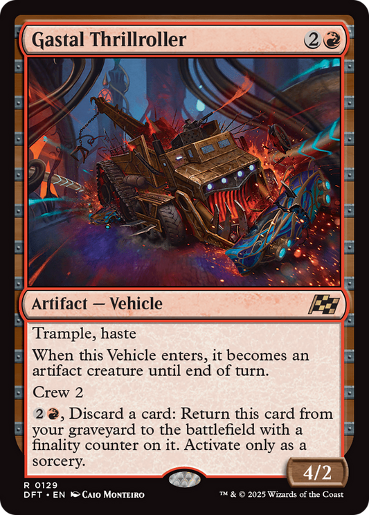 Gastal Thrillroller (DFT-129) - Aetherdrift Foil - Premium MTG Single from Wizards of the Coast - Just $0.08! Shop now at Game Crave Tournament Store
