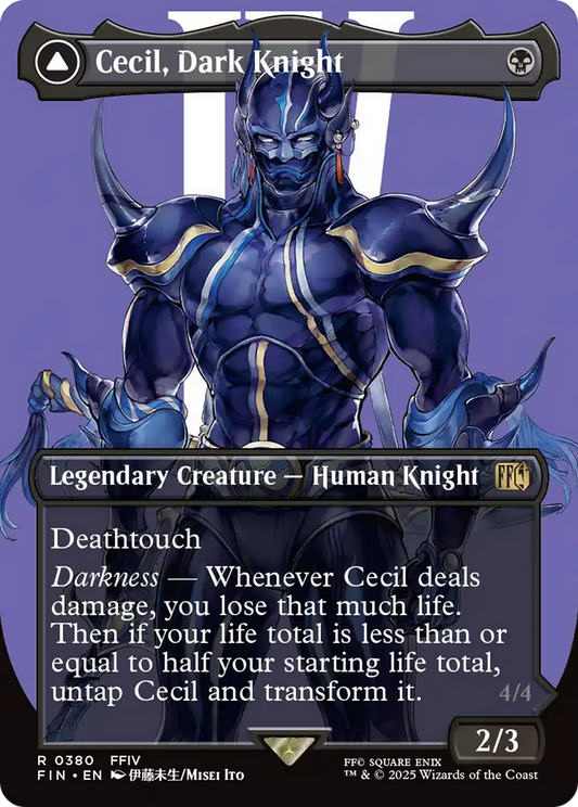 Cecil, Dark Knight // Cecil, Redeemed Paladin (FIN-380) - FINAL FANTASY (Borderless) Foil - Premium MTG Single from Wizards of the Coast - Just $2.30! Shop now at Game Crave Tournament Store