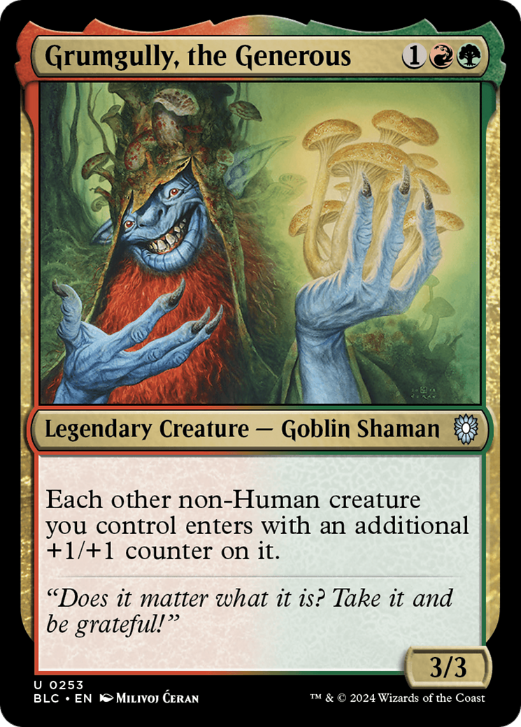 Grumgully, the Generous (BLC-253) - Bloomburrow Commander - Premium MTG Single from Wizards of the Coast - Just $0.25! Shop now at Game Crave Tournament Store