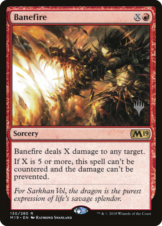 Banefire (PM19-130P) - Core Set 2019 Promos Foil