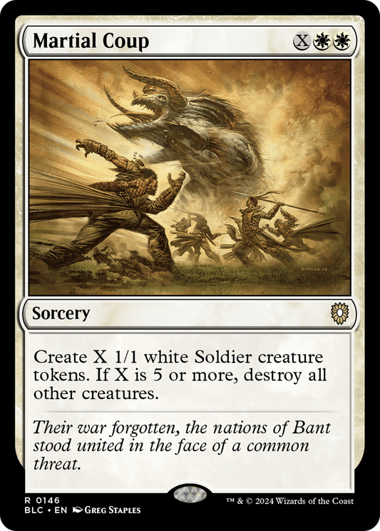 Martial Coup (BLC-146) - Bloomburrow Commander - Premium MTG Single from Wizards of the Coast - Just $0.25! Shop now at Game Crave Tournament Store
