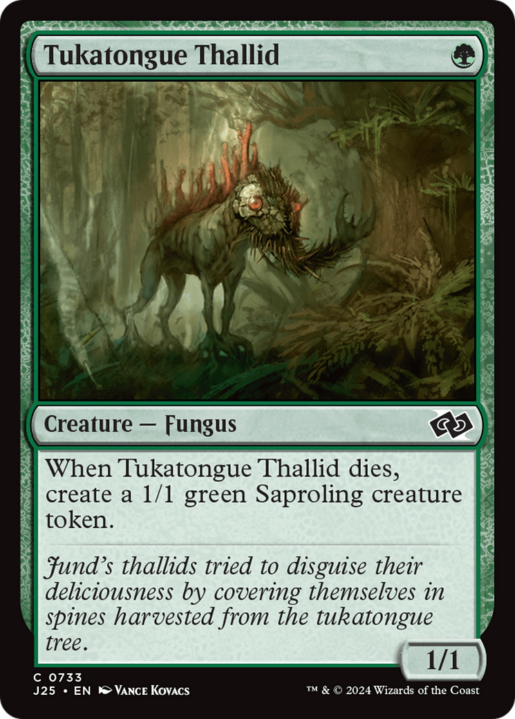 Tukatongue Thallid (J25-733) - Foundations Jumpstart - Premium MTG Single from Wizards of the Coast - Just $0.25! Shop now at Game Crave Tournament Store