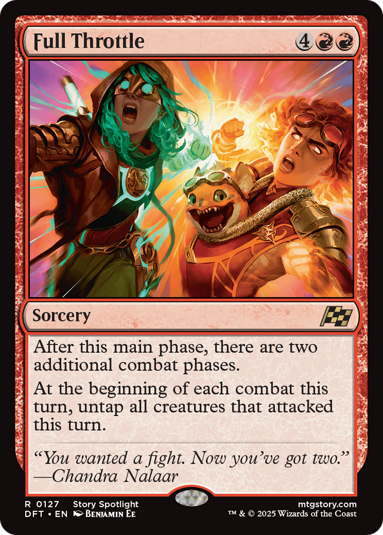 Full Throttle (DFT-127) - Aetherdrift Foil - Premium MTG Single from Wizards of the Coast - Just $0.42! Shop now at Game Crave Tournament Store