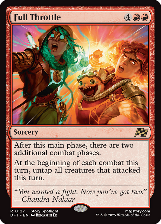 Full Throttle (DFT-127) - Aetherdrift - Premium MTG Single from Wizards of the Coast - Just $0.37! Shop now at Game Crave Tournament Store