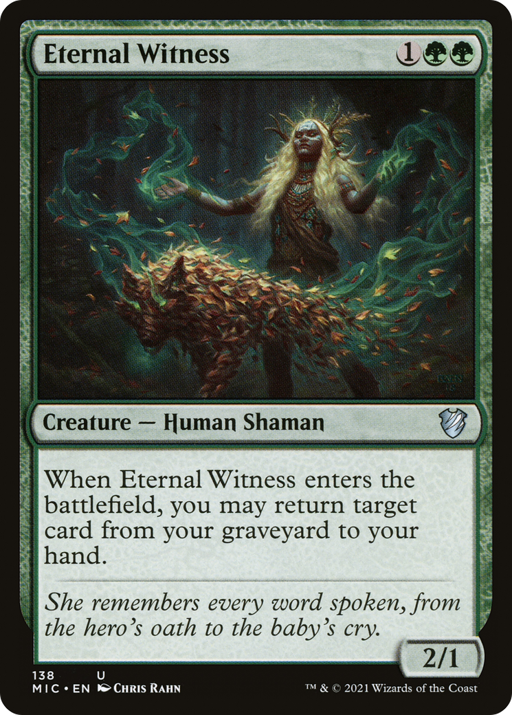 Eternal Witness (MIC-138) - Midnight Hunt Commander - Premium MTG Single from Wizards of the Coast - Just $0.23! Shop now at Game Crave Tournament Store