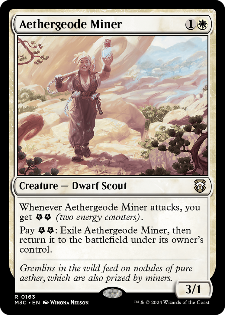Aethergeode Miner (M3C-163) - Modern Horizons 3 Commander Foil - Premium MTG Single from Wizards of the Coast - Just $0.25! Shop now at Game Crave Tournament Store