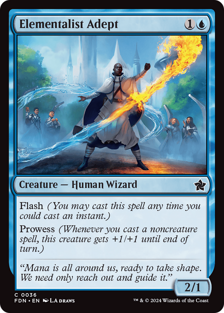 Elementalist Adept (FDN-036) - Foundations - Premium MTG Single from Wizards of the Coast - Just $0.25! Shop now at Game Crave Tournament Store