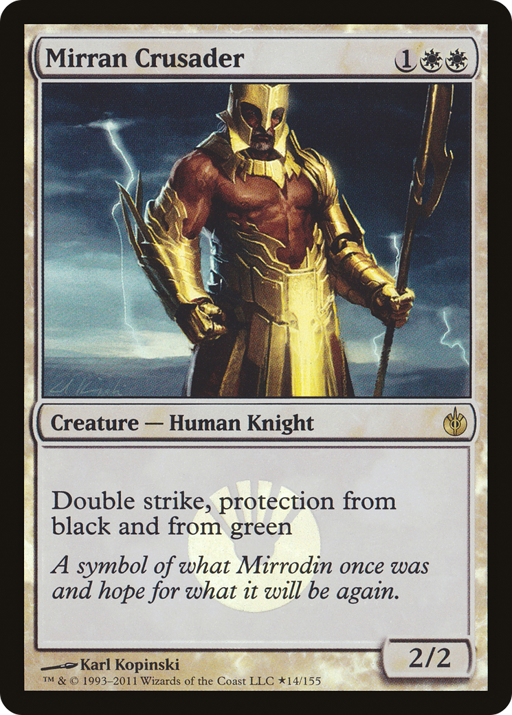 Mirran Crusader (PMBS-14★) - Mirrodin Besieged Promos Foil